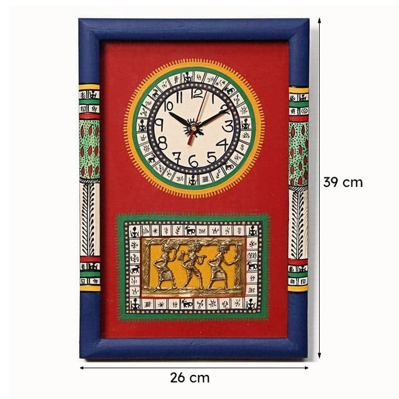 Sanjoya Warli Wall Clock - Red media 6