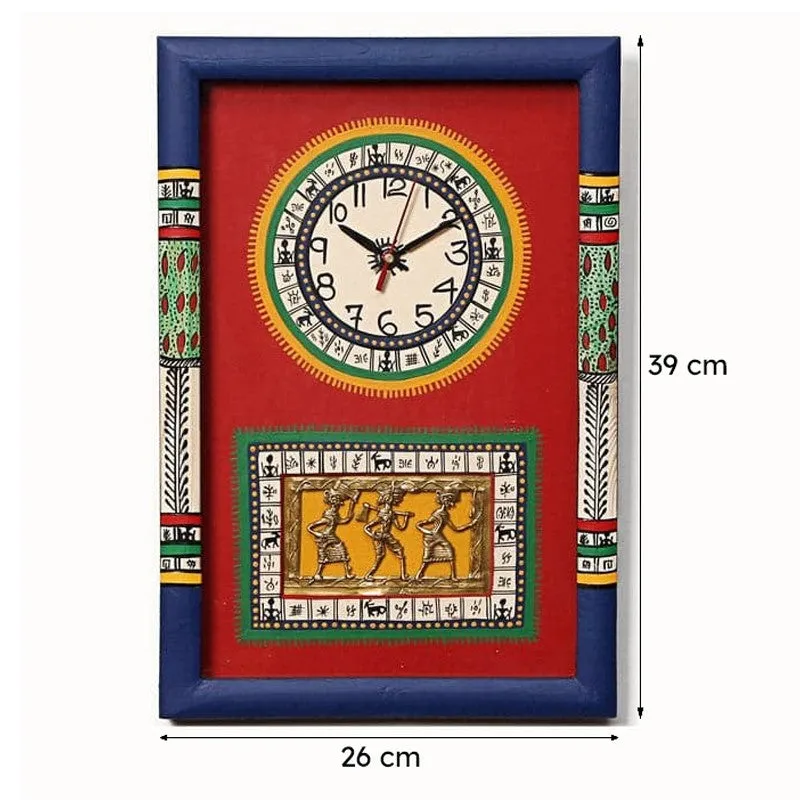Sanjoya Warli Wall Clock - Red media 6