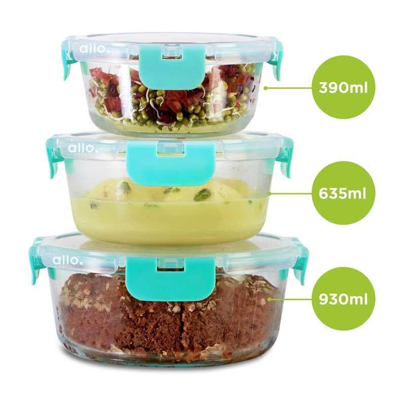 Crusade Round Glass Container (390, 635 & 930 ML) - Set Of Three media 6