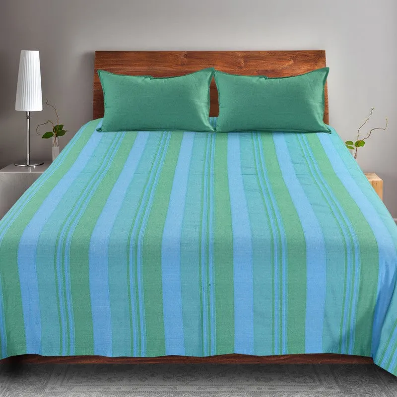 Parallel Peace Cotton Bedsheet (Green) - 220 TC media 3