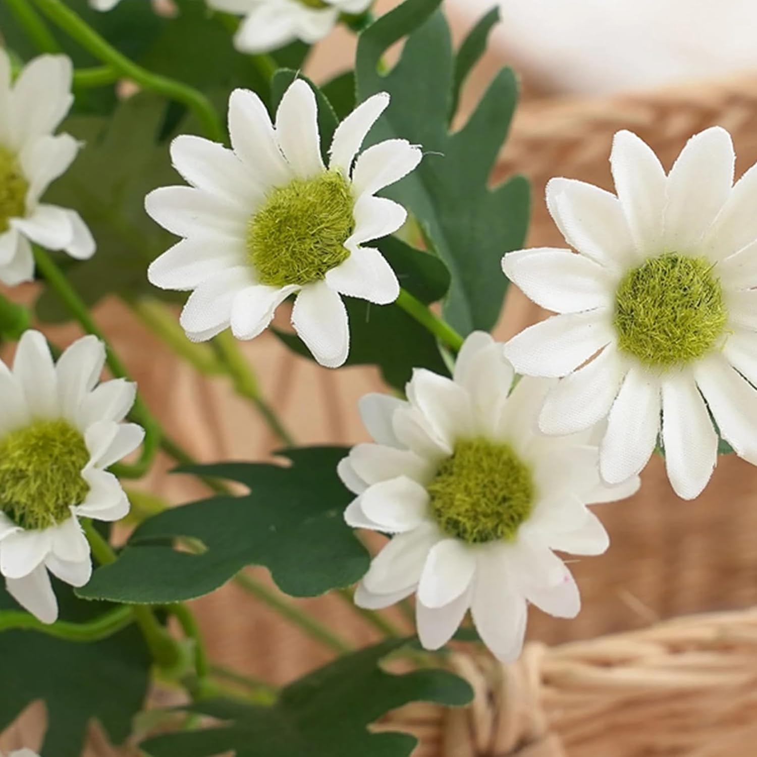 Azure Daisy Artificial Flower (White) - Set of Two media 10