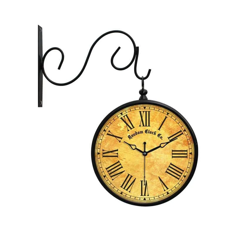Paulette Double Sided Vintage Station Clock media 4