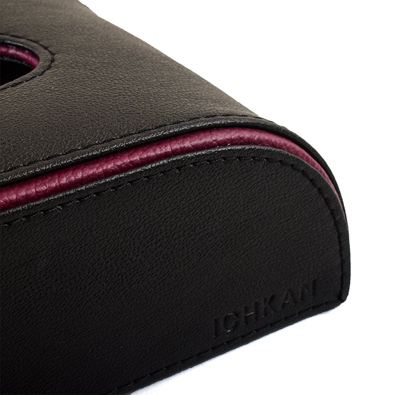 Tisca Curve Faux Leather Tissue Box - Black media 5