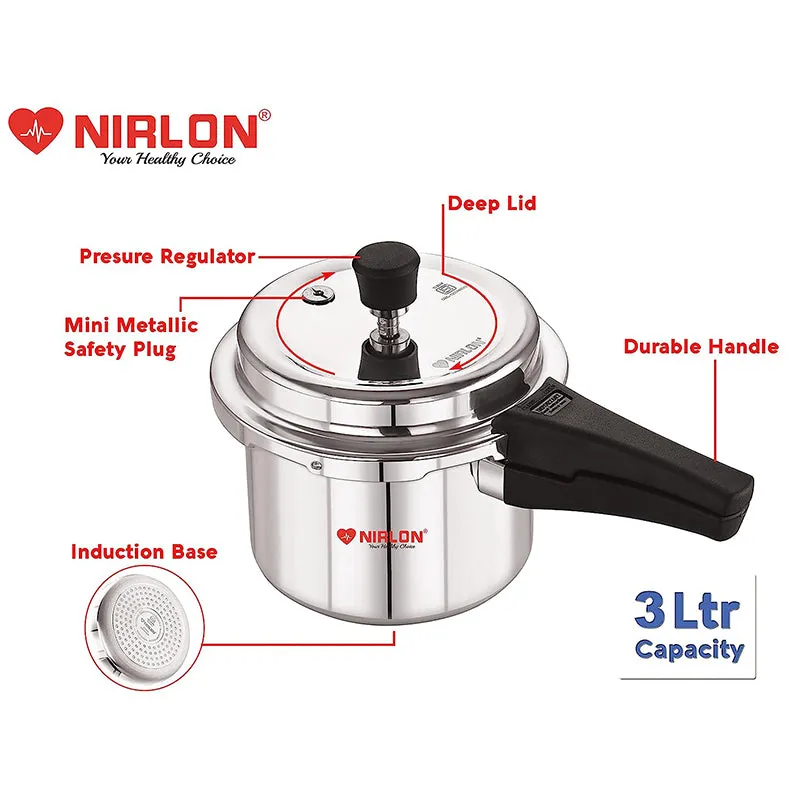 Nirlon Pressure Cooker - 3000 mL/ 8 Inches media 6