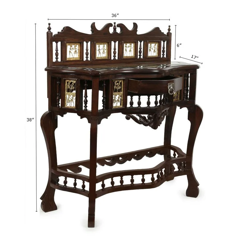 Royal Teak Wood Console Table media 7