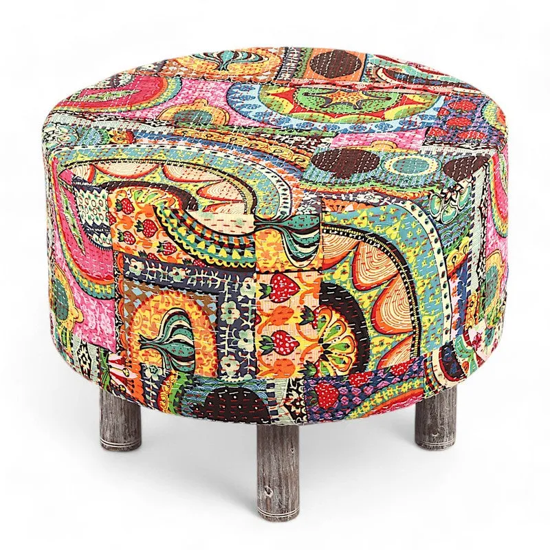 Jrixon Sheesham Wooden Ottomans (Multicolor) - Set Of Two media 3