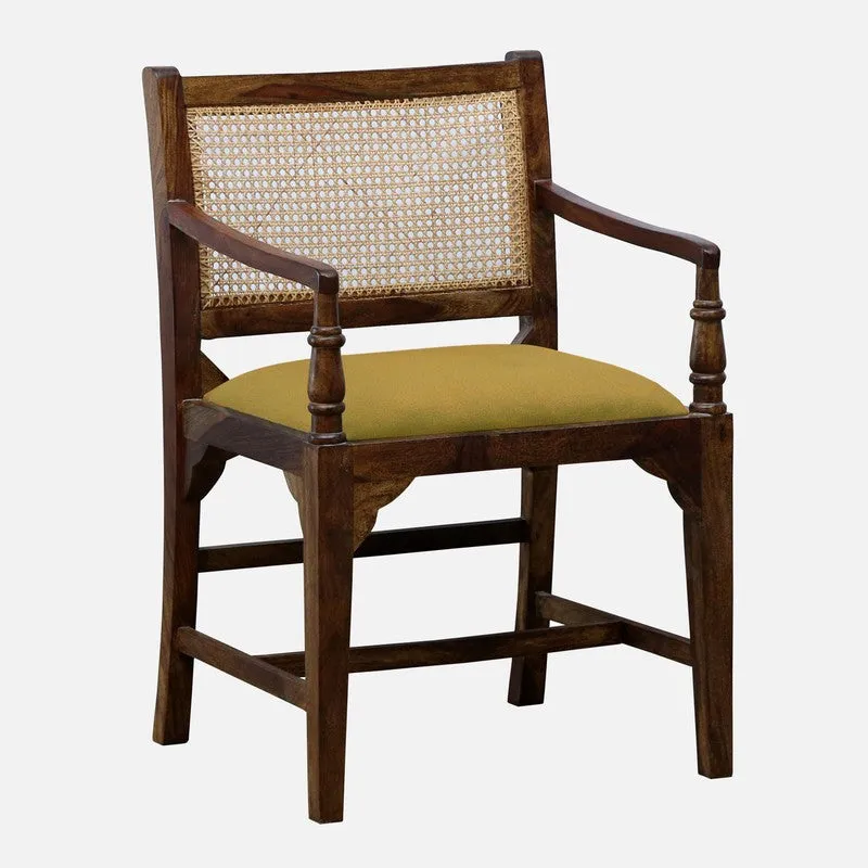 Stackon Rose Wood Accent Chair - Yellow media 4
