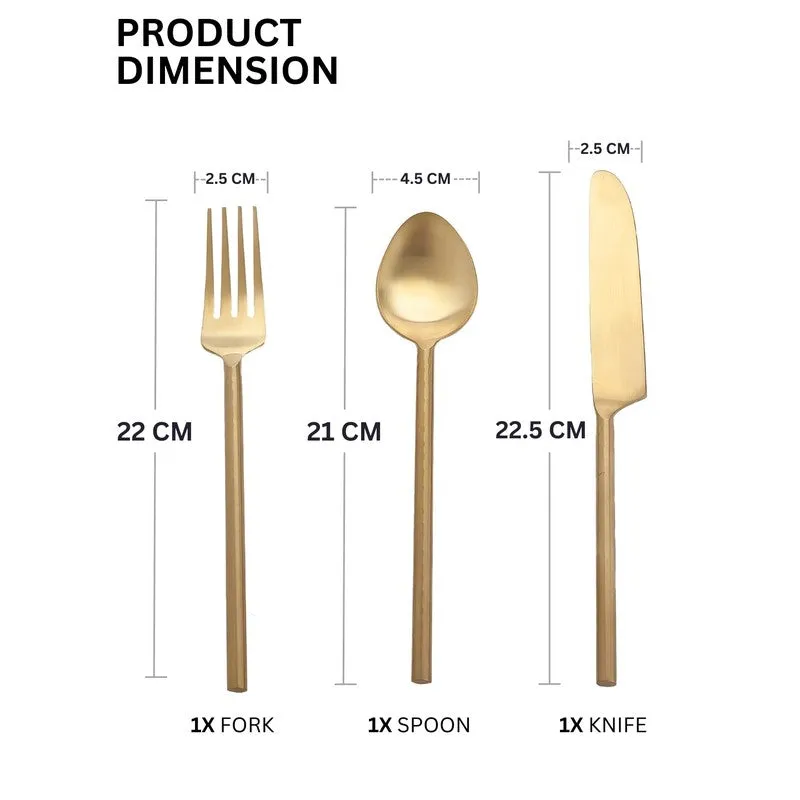 Premium Stainless Steel Cutlery Set - Three Piece Set media 8