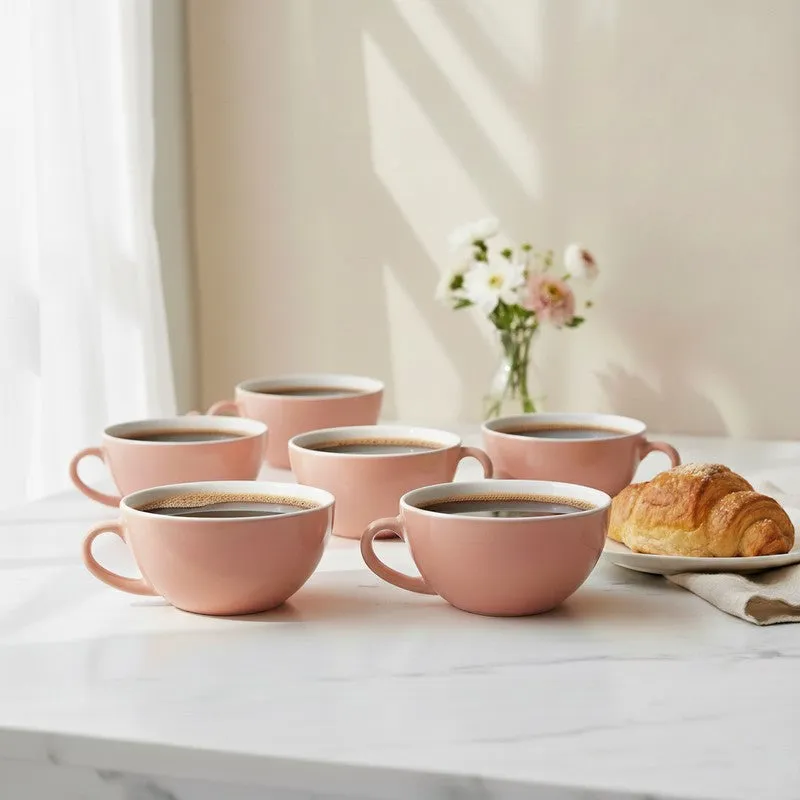 Latte Ceramic Tea Cup (240 mL Each) - Set Of Six media 1