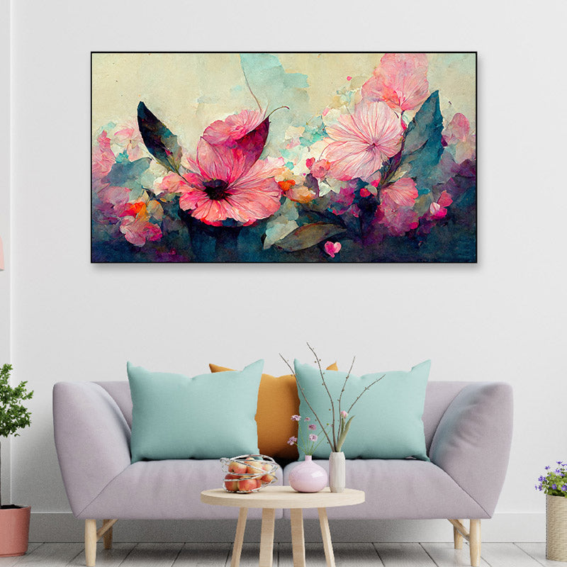 Pink Florada Canvas Wall Painting