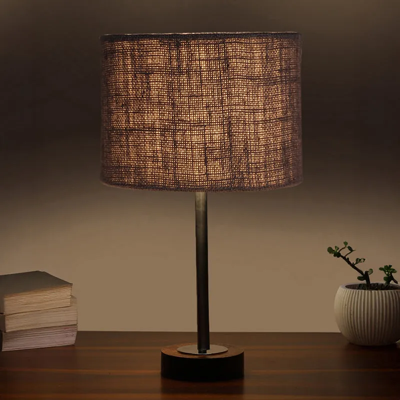 Sienna I Rodin Wooden Table Lamp - Grey,Silver,Brown media 1