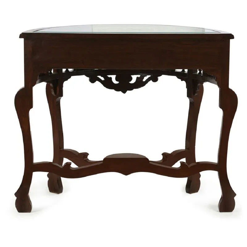 Awadh Teak Wood Console Table - Small media 5