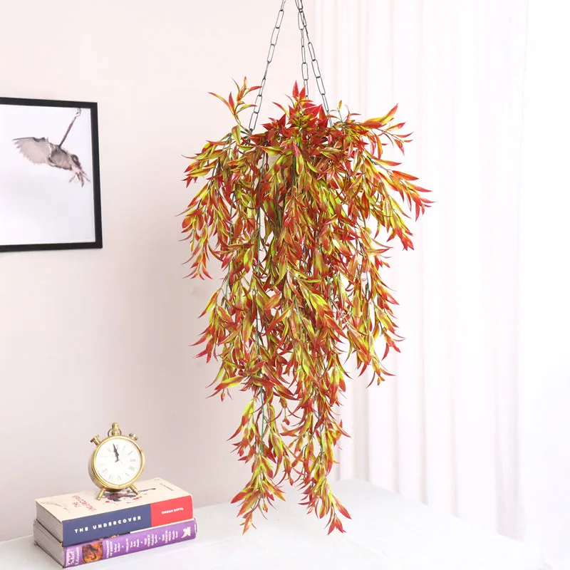 Verdhang II Artificial Hanging Vine (Red) - 2.7 Feet media 1