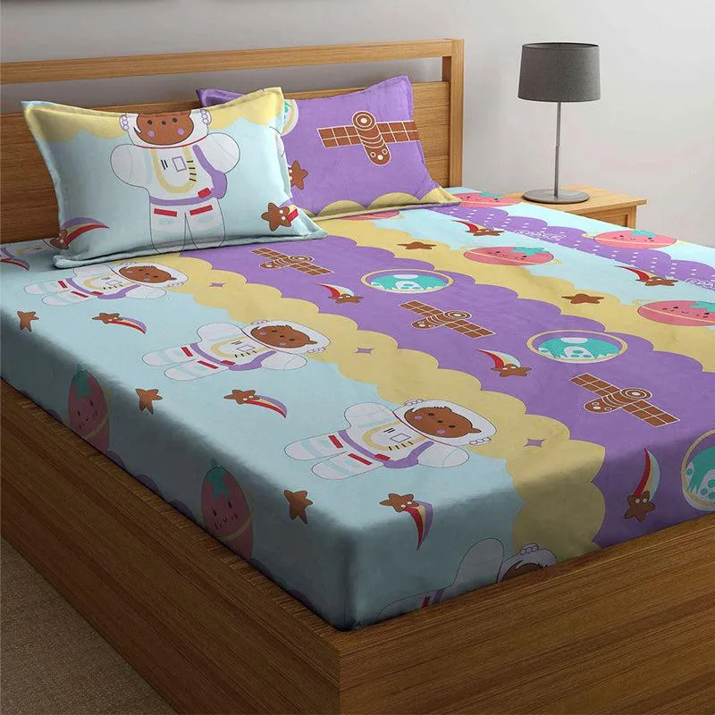 Louie Abstract PollyCotton kids Bedsheet - 150 GSM media 3