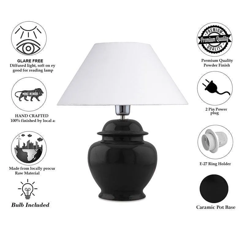 Luminara Luxe Ceramic Table Lamp (White) - Set of Two media 7