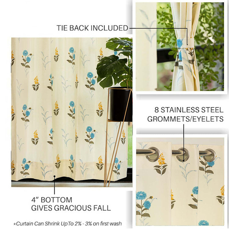 Urban Space Ivyra Curtain (Blue) - Set Of Two media 5