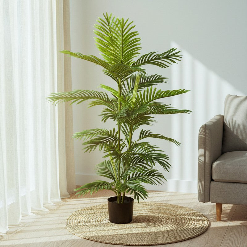 Harmony Artificial Dracaena Plant With Black Plastic Pot - 4 Feet media 3