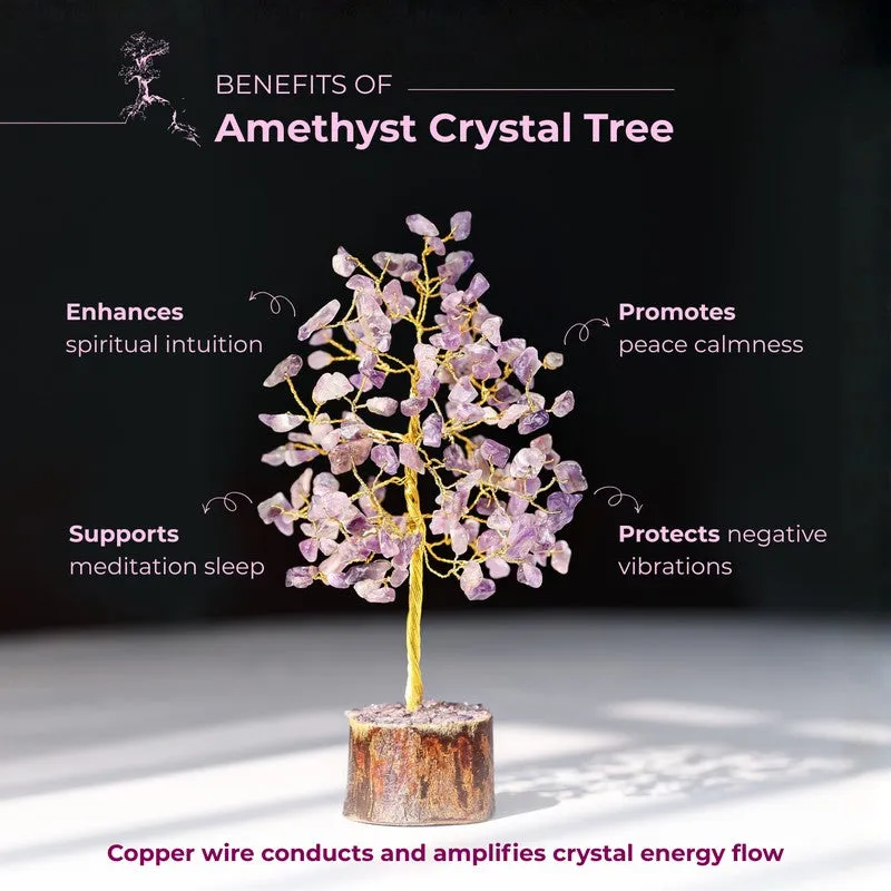 Healing Amethyst Gemstone Tree Decorative Showpiece media 7