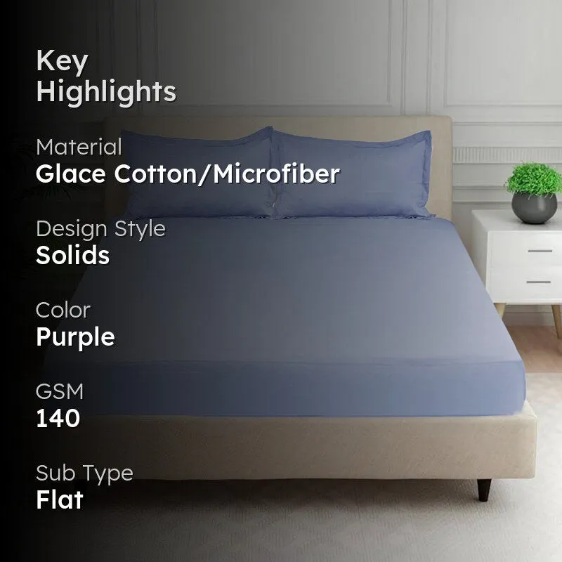 Cloud Drift Microfiber Bedsheet (Lavender) - 140 GSM media 2