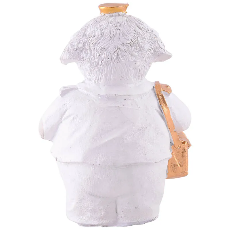 Paws & Purse Painted Polyresin Showpiece - White media 5