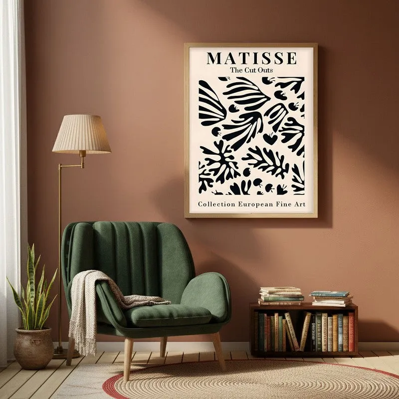 Nocturne Canvas Wall Painting With Brown Frame media 1