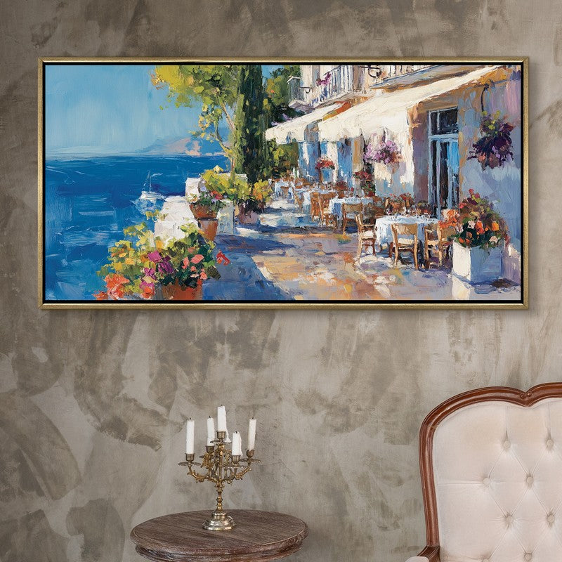 Riviera Light Canvas Wall Painting With Frame