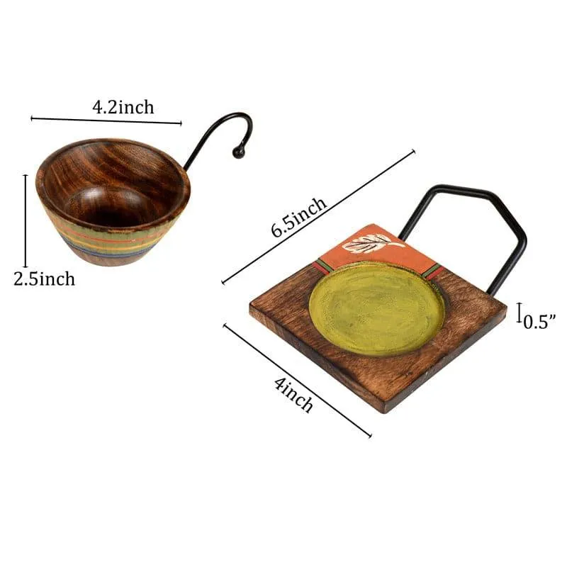 Yaza Wooden Serving Set - Set Of Four media 6