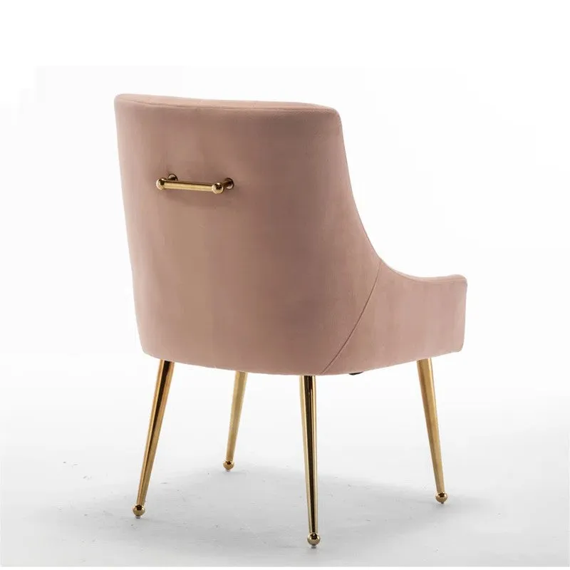 Solmira Neem Wood Accent Chair - Pink media 6