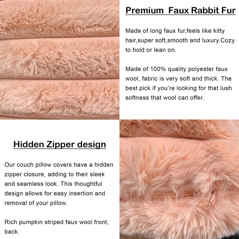 Stripe Luxe Cushion Cover Set (Peach) - Set Of Two media 6
