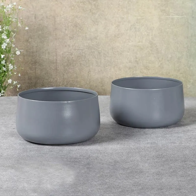 Helena Hue Planter (Grey) - Set Of Two media 5