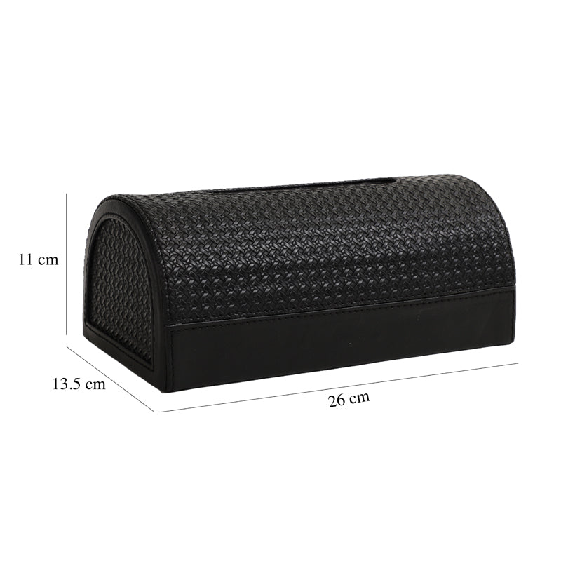 Utra Leather Tissue Holder - Black media 6