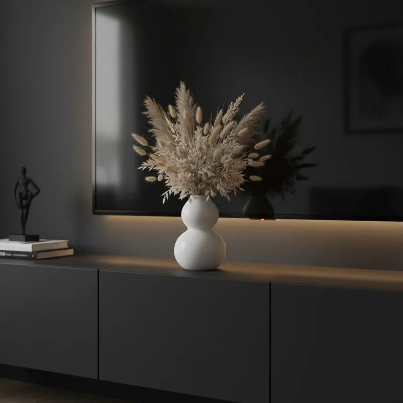 Soft Pebble Stacked Ceramic Vase media 5