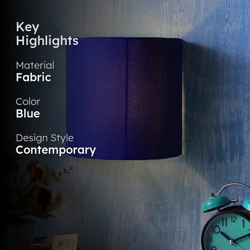 Cylindrical Floating Fabric Wall Lamp - Blue media 2