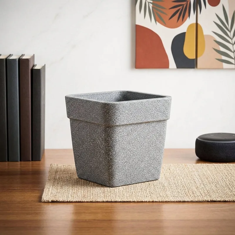 Ugaoo Barca Square Small Planter - Grey media 1