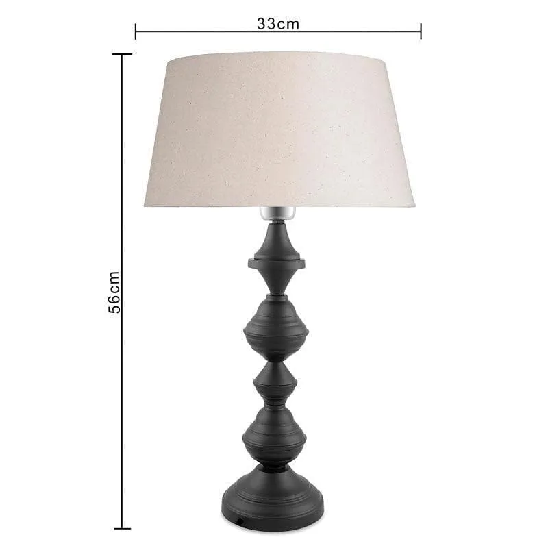 Nordic Waterdrop Fabric Table Lamp - Black,White media 4
