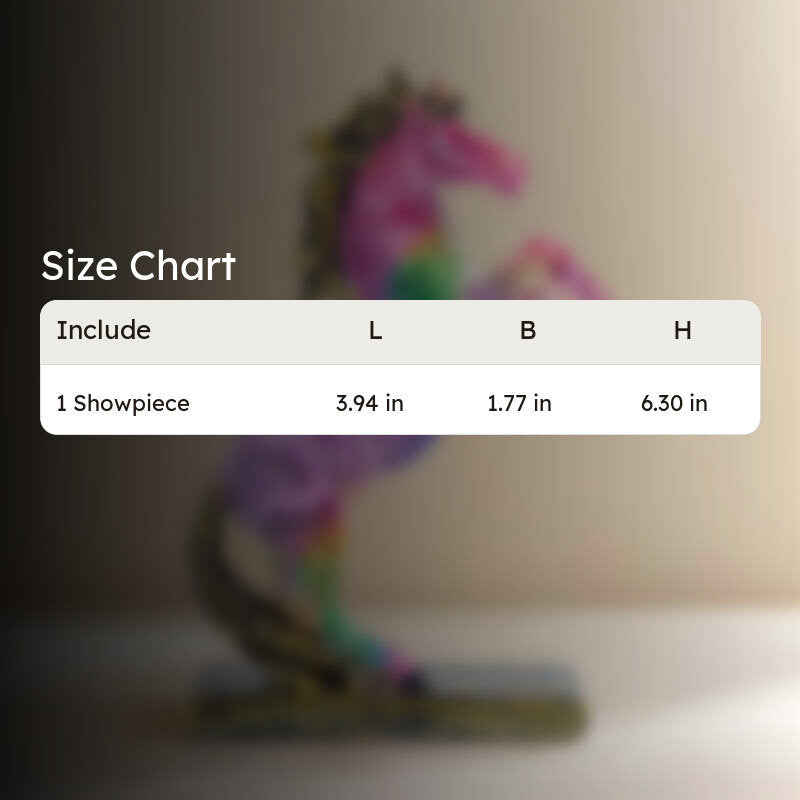 Colorful Rearing Horse Showpiece - Pink media 8