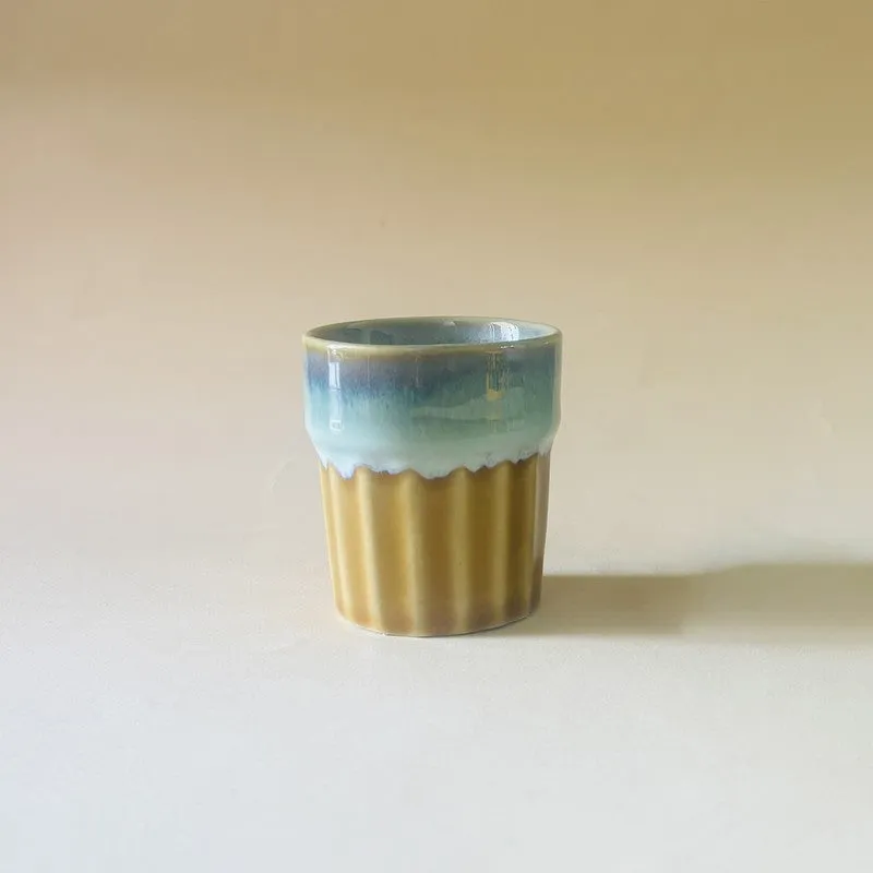Handcrafted Ceramic Kulhads (Mustard/70 mL Each) - Set of Two media 6