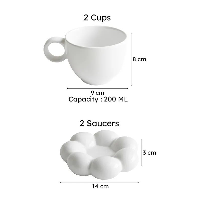 Bubble Buddy Cup & Saucer (Yellow/200 mL Each) - Set of Two media 7