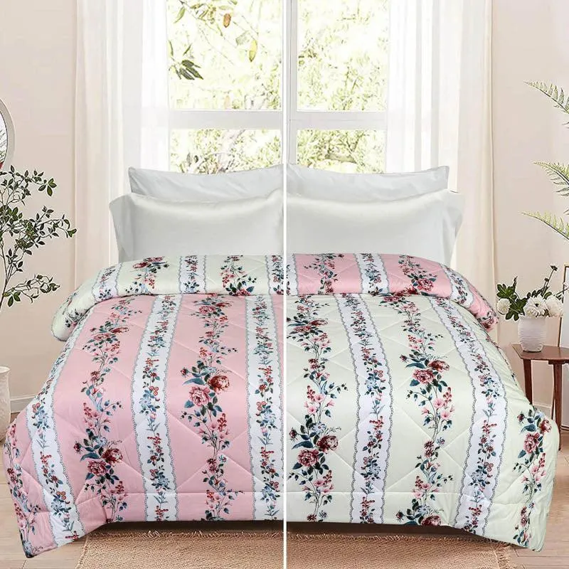 Lorelai Floral Cotton Reversible Comforter - 220 GSM media 4