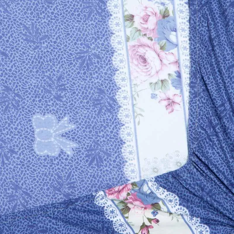 Retro Painted Floral Bedsheet - 150 GSM media 6