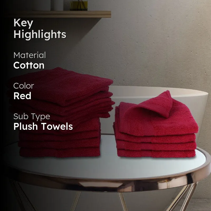 Miorah Face Towel (Red) - Set Of Twelve media 2