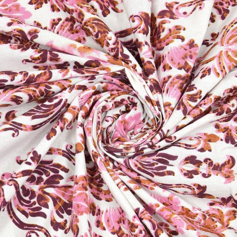 Grida Cotton Bedsheet (Pink,Purple) - 240 TC media 5