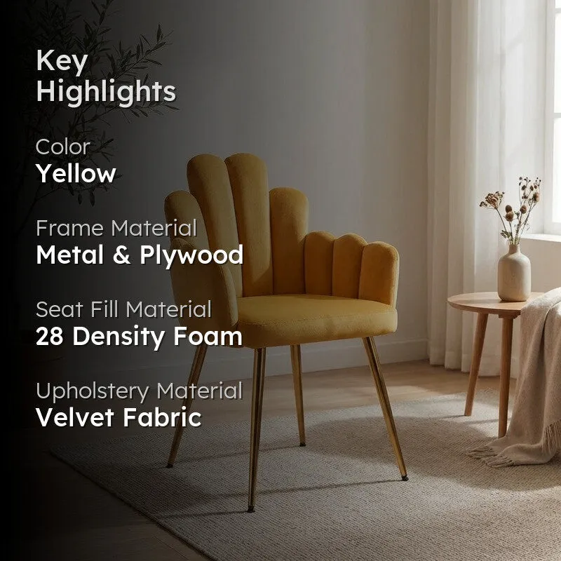 Alverra Metal Accent Chair - Yellow media 2