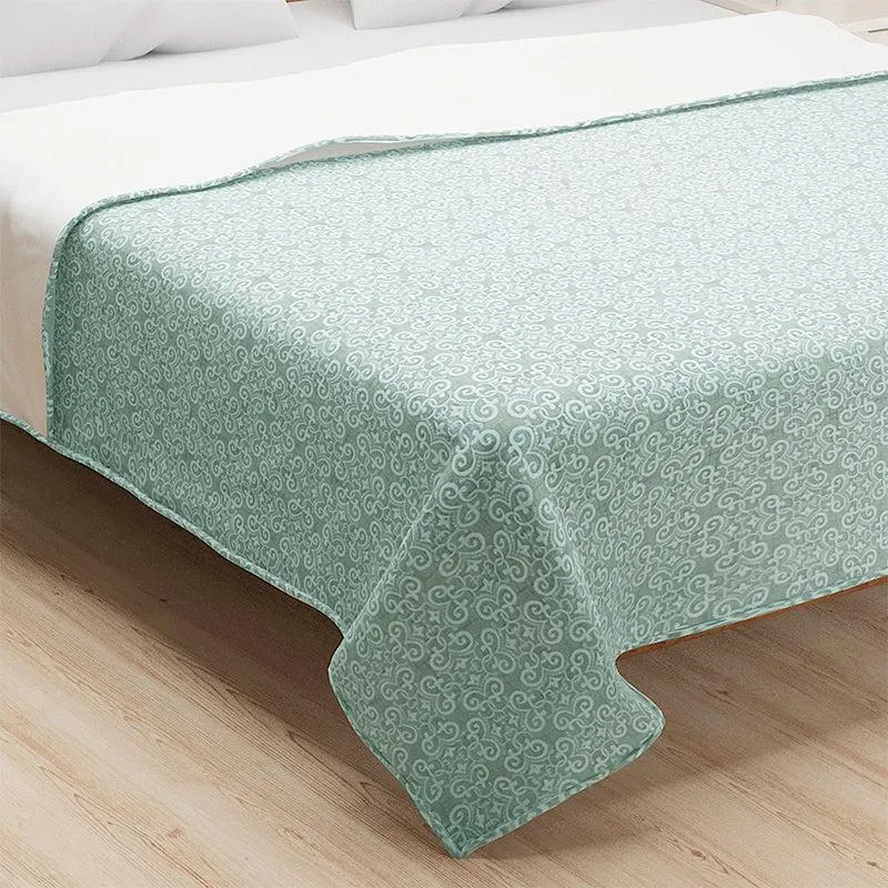 Swayam Sienna Floral Cotton Dohar (Green) - 110 GSM media 5