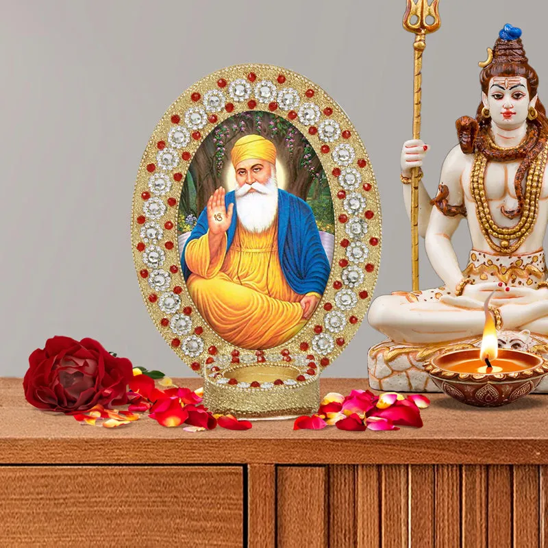 Guru Nanak Dev Photo Frame - Oval media 1