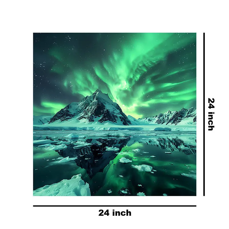Aurora Icy Peaks Wall Painting media 9