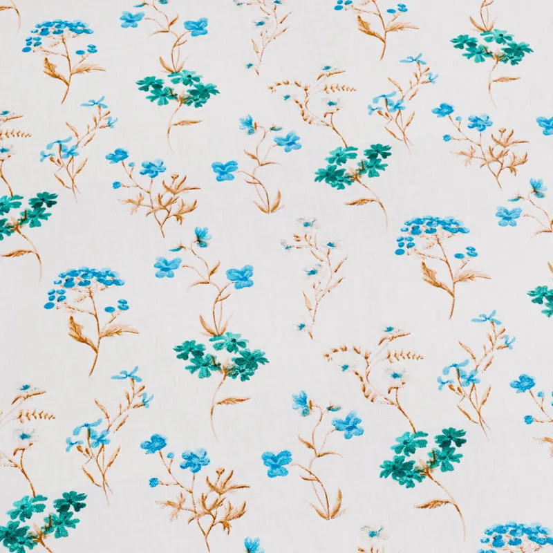 Orchard Floral Cotton Bedsheet (Blue) - 180 TC media 6