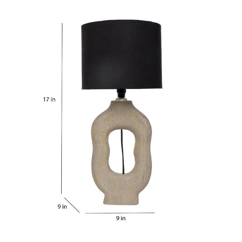 Bisara Tissle Fabric Table Lamp - Black,Grey media 5