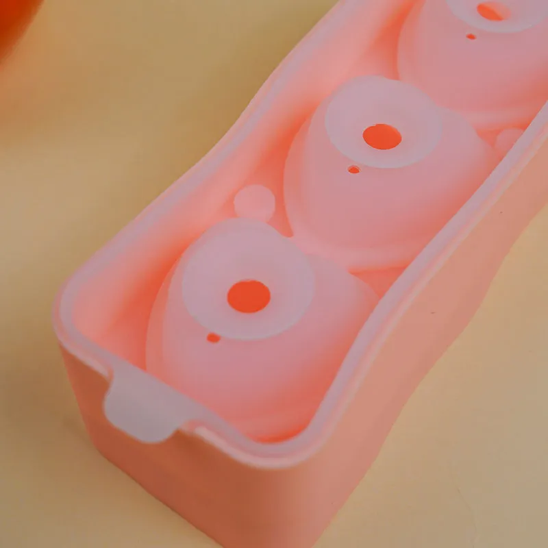 Heart Silicone 3-Cube Ice Mould - Peach media 5
