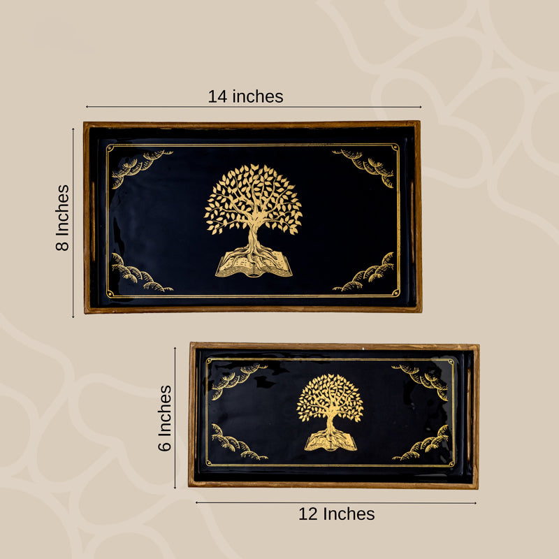 Vriksha Serving Tray - Set Of Two media 7